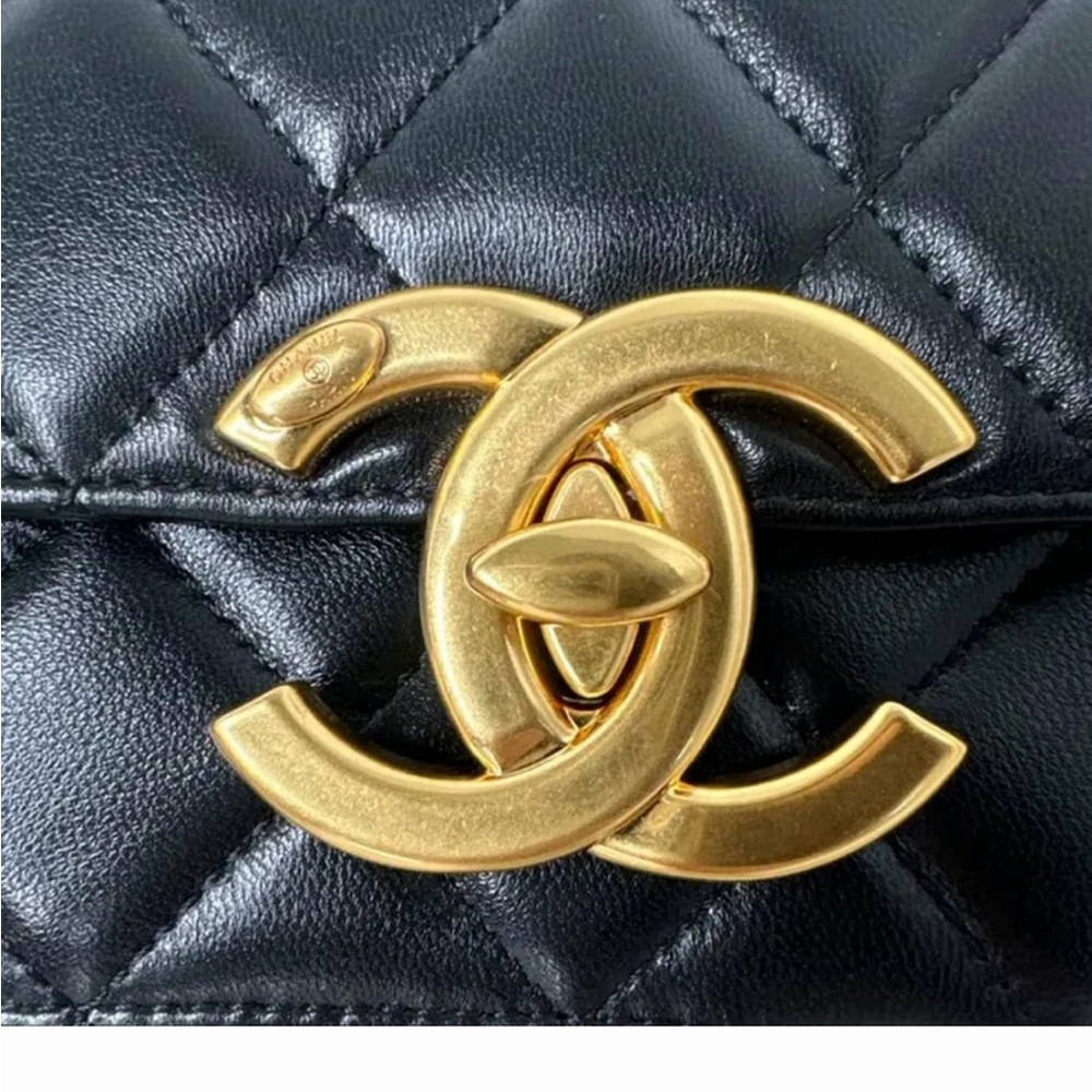 CHANEL Black Quilted Crossbody with Gold Chain (brand new) - Picture 8 of 10